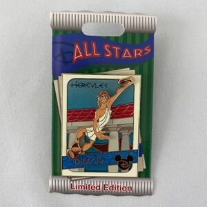 Disney All Stars Trading Card Hercules Discus Pin Limited Edition NWT